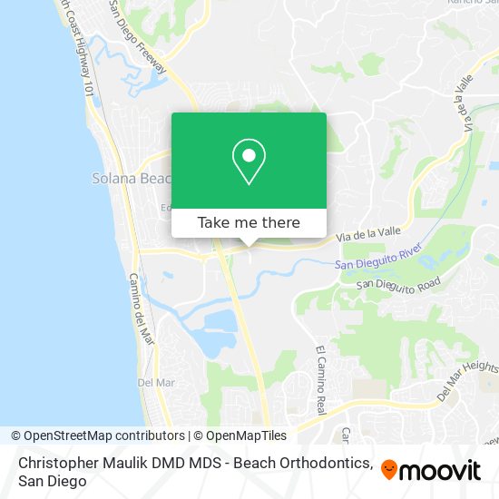 Mapa de Christopher Maulik DMD MDS - Beach Orthodontics