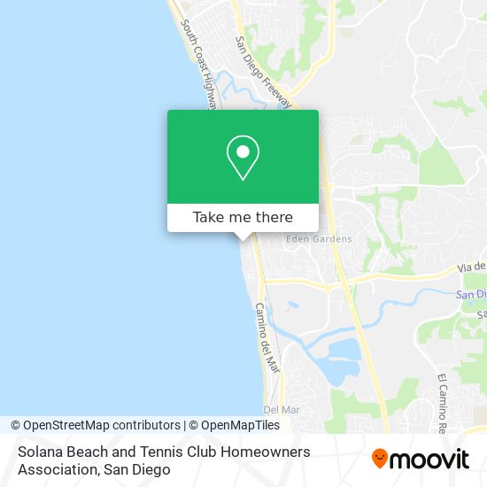 Mapa de Solana Beach and Tennis Club Homeowners Association