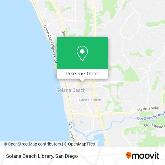 Solana Beach Library map