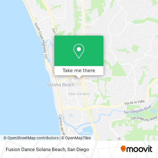 Fusion Dance Solana Beach map