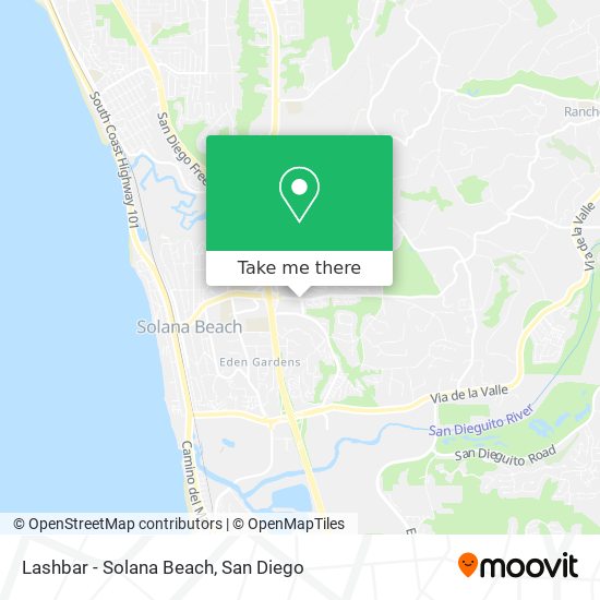 Lashbar - Solana Beach map