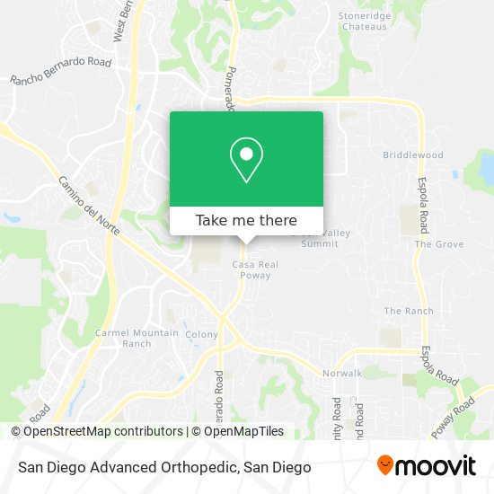 Mapa de San Diego Advanced Orthopedic