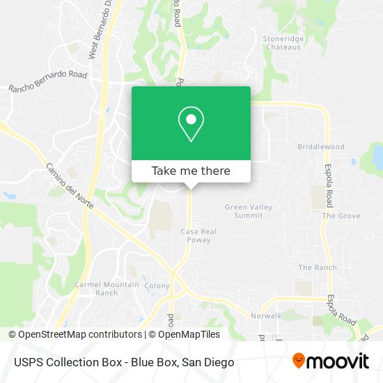 USPS Collection Box - Blue Box map