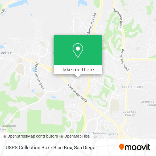 USPS Collection Box - Blue Box map