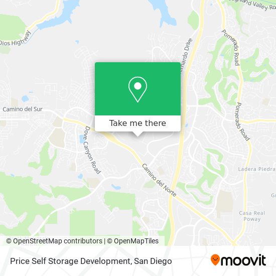 Price Self Storage Development map