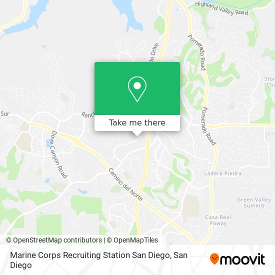 Mapa de Marine Corps Recruiting Station San Diego