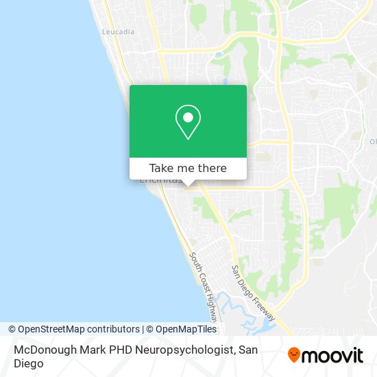 McDonough Mark PHD Neuropsychologist map