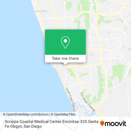 Mapa de Scripps Coastal Medical Center Encinitas-320 Santa Fe-Obgyn