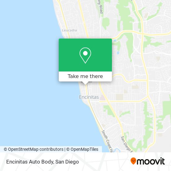 Mapa de Encinitas Auto Body