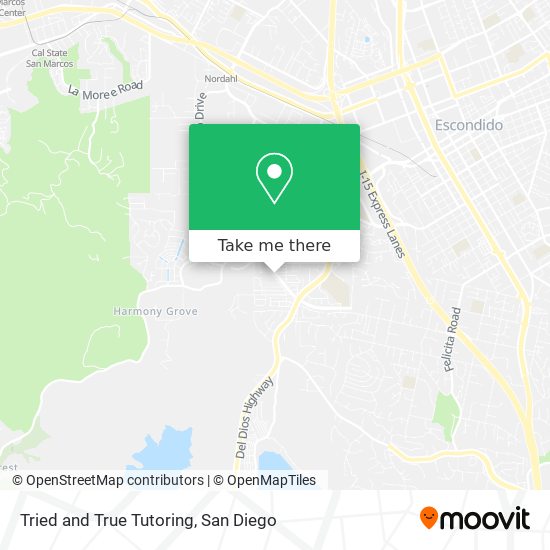 Tried and True Tutoring map