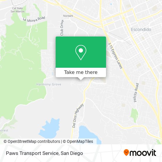 Paws Transport Service map