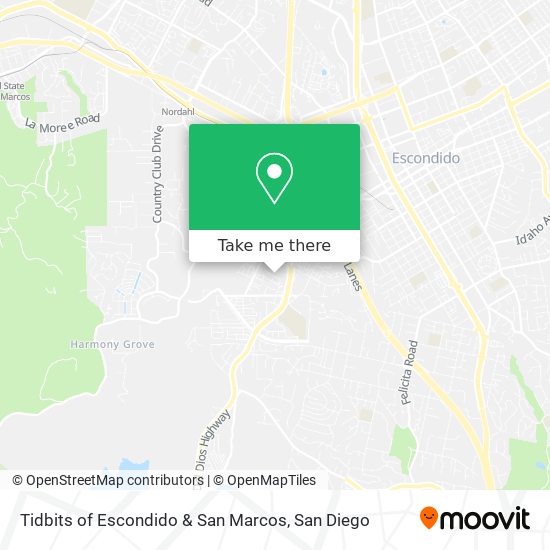 Mapa de Tidbits of Escondido & San Marcos