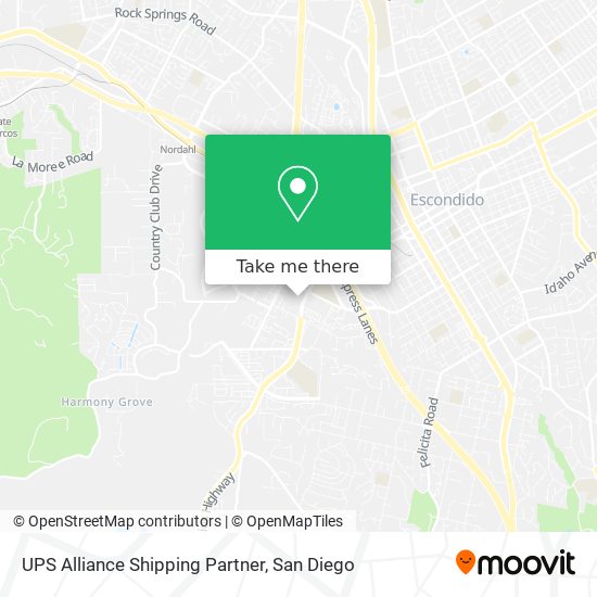 Mapa de UPS Alliance Shipping Partner