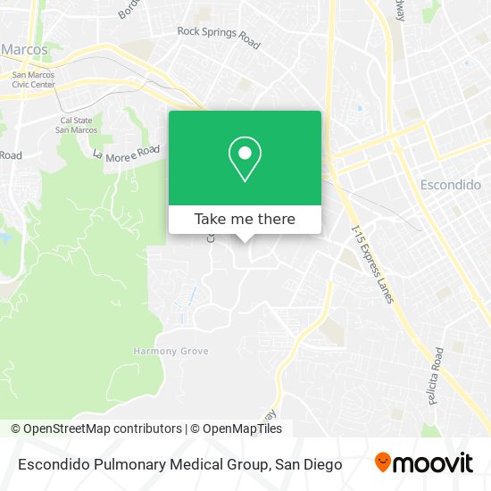 Mapa de Escondido Pulmonary Medical Group