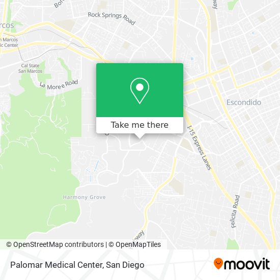 Mapa de Palomar Medical Center
