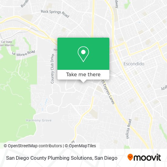 Mapa de San Diego County Plumbing Solutions