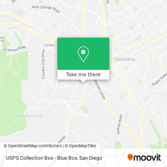 Mapa de USPS Collection Box - Blue Box