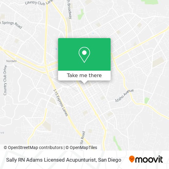 Sally RN Adams Licensed Acupunturist map