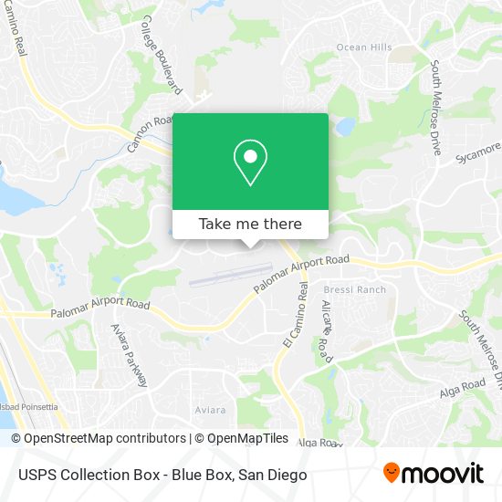 USPS Collection Box - Blue Box map