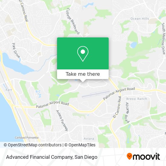 Advanced Financial Company map