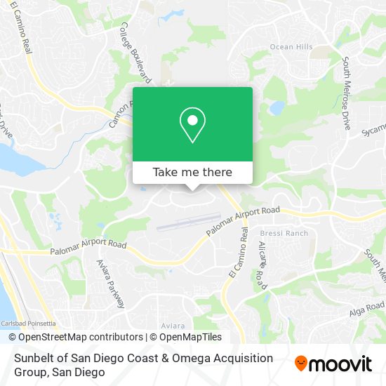 Sunbelt of San Diego Coast & Omega Acquisition Group map