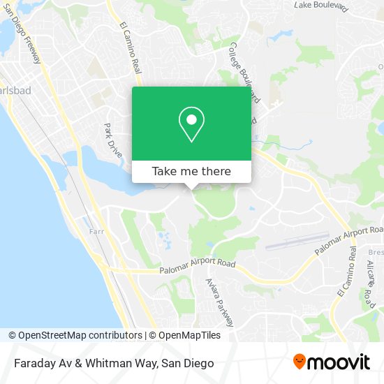 Faraday Av & Whitman Way map