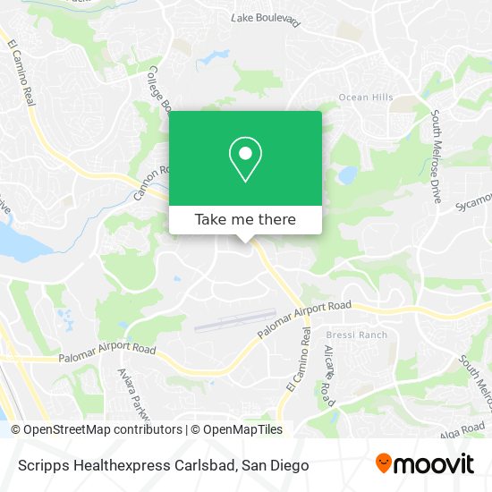 Mapa de Scripps Healthexpress Carlsbad