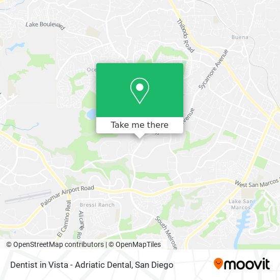 Dentist in Vista - Adriatic Dental map