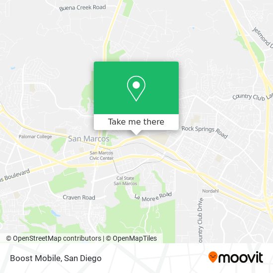 Mapa de Boost Mobile