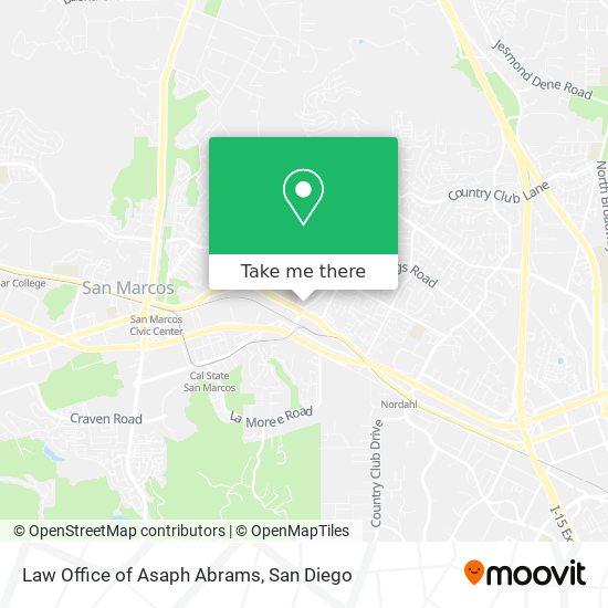 Mapa de Law Office of Asaph Abrams