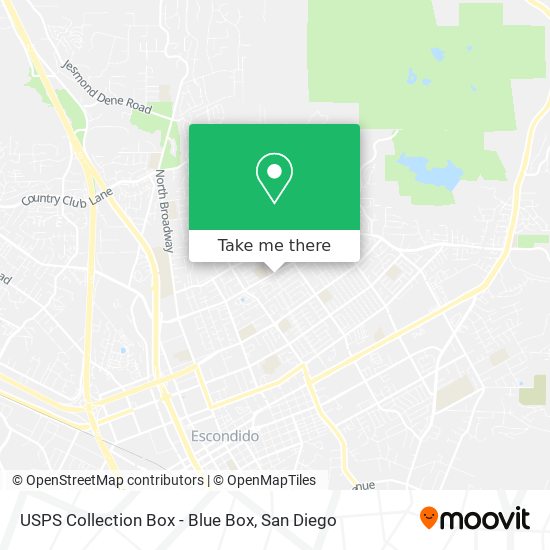 Mapa de USPS Collection Box - Blue Box