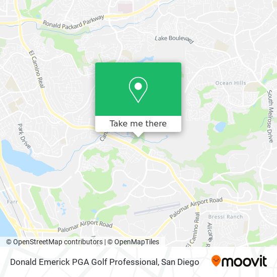 Donald Emerick PGA Golf Professional map