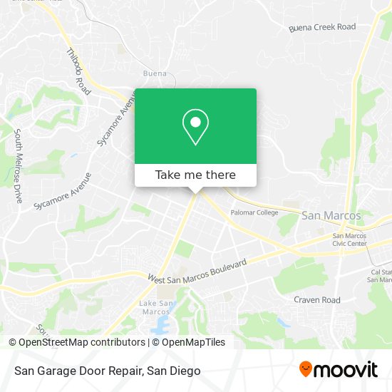 Mapa de San Garage Door Repair