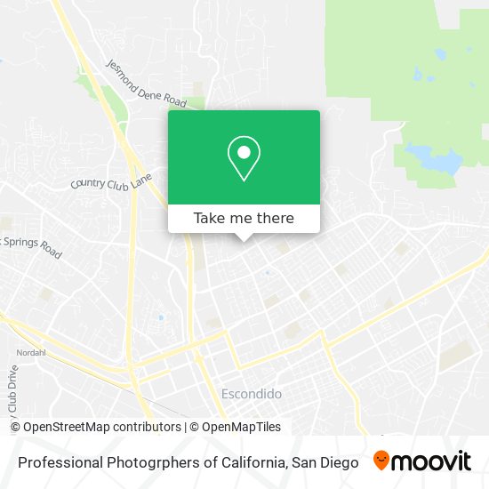 Professional Photogrphers of California map