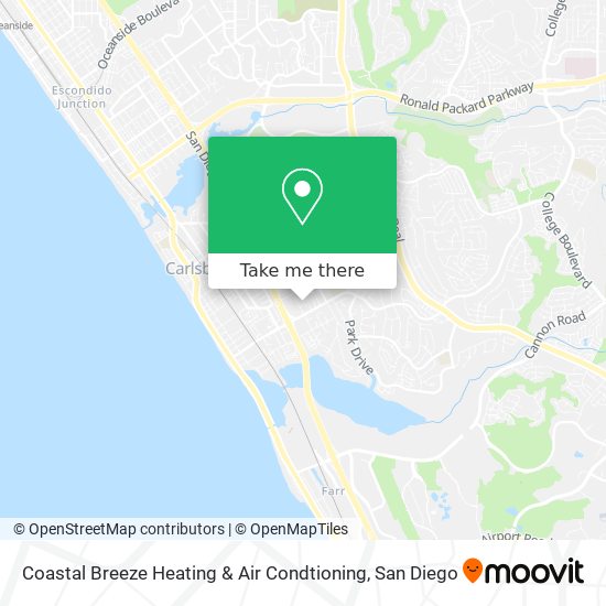 Coastal Breeze Heating & Air Condtioning map