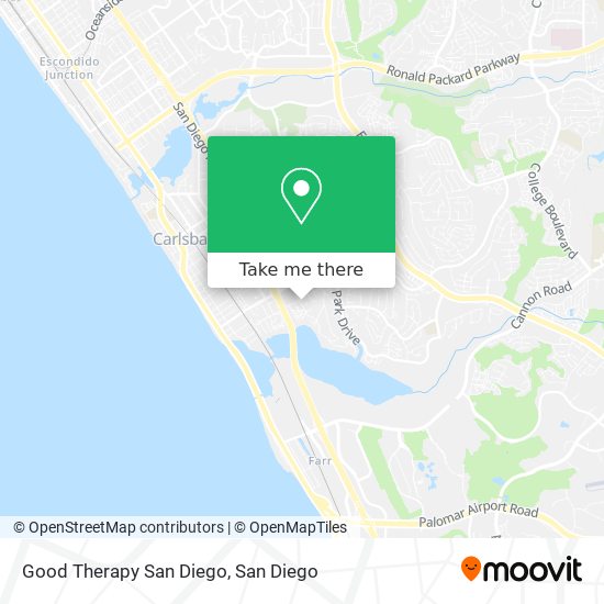 Good Therapy San Diego map