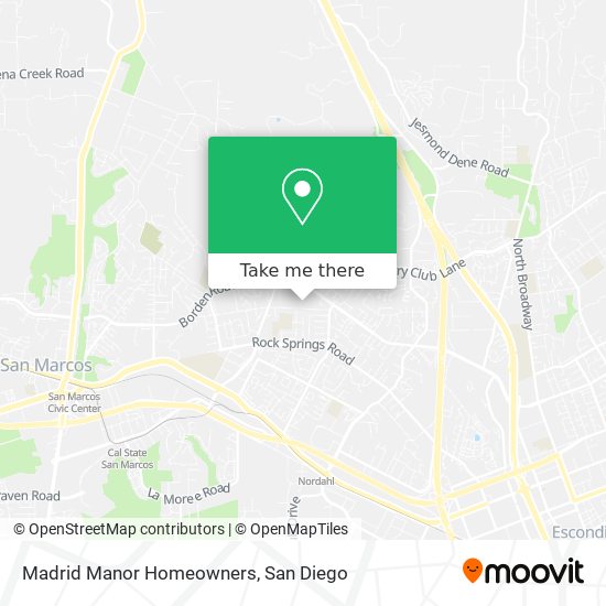 Mapa de Madrid Manor Homeowners