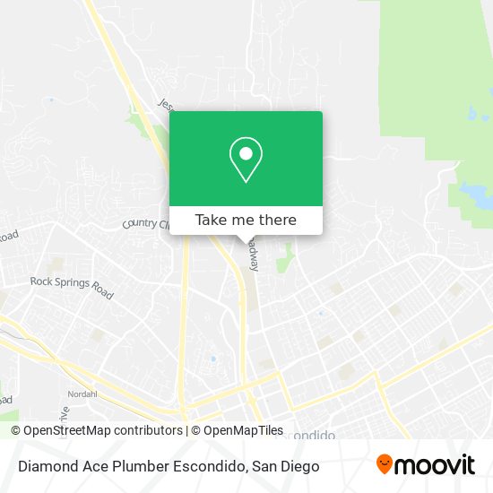 Diamond Ace Plumber Escondido map