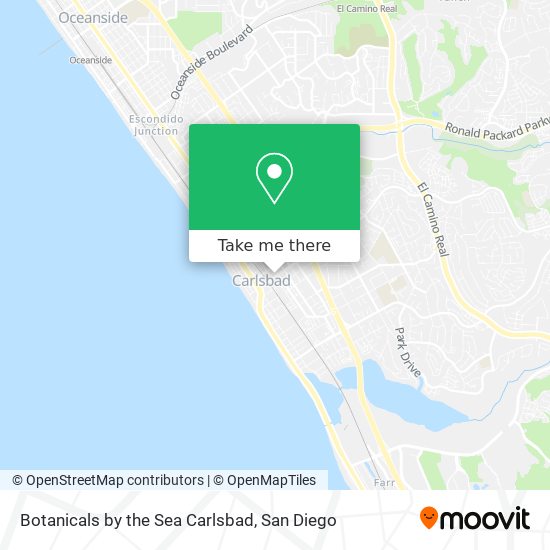 Botanicals by the Sea Carlsbad map