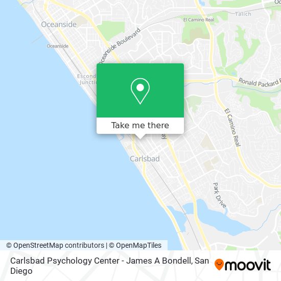 Mapa de Carlsbad Psychology Center - James A Bondell