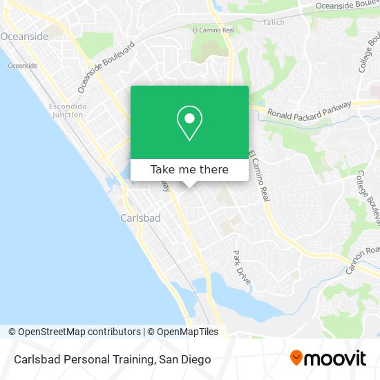 Carlsbad Personal Training map