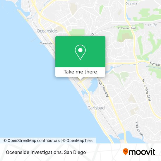 Oceanside Investigations map