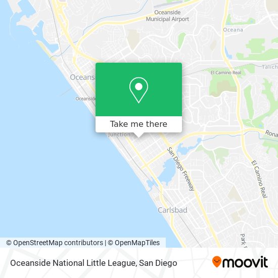 Oceanside National Little League map