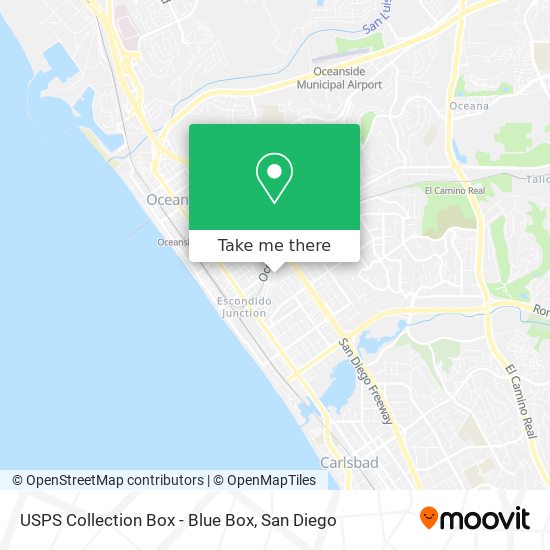 Mapa de USPS Collection Box - Blue Box