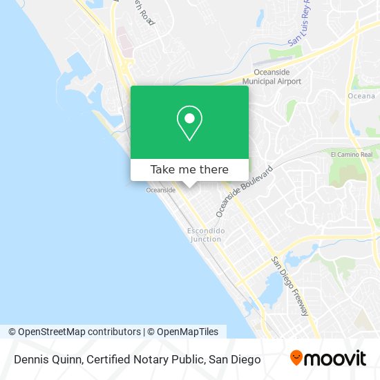 Mapa de Dennis Quinn, Certified Notary Public