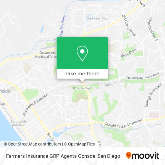 Mapa de Farmers Insurance GRP Agents Ocnsde