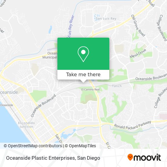 Mapa de Oceanside Plastic Enterprises
