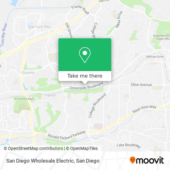 Mapa de San Diego Wholesale Electric