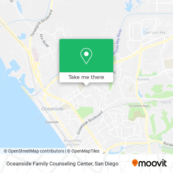 Oceanside Family Counseling Center map