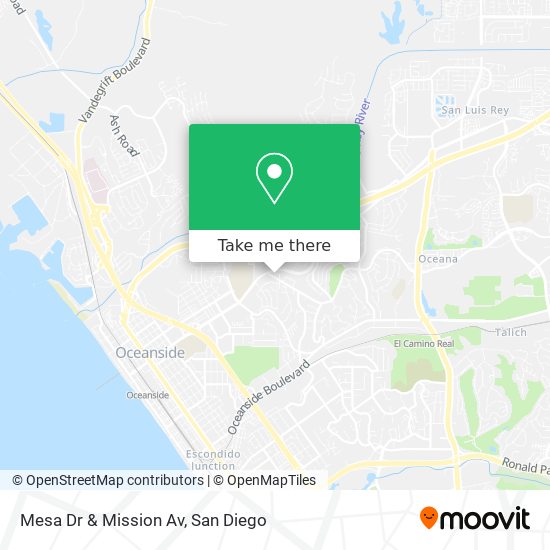 Mesa Dr & Mission Av map